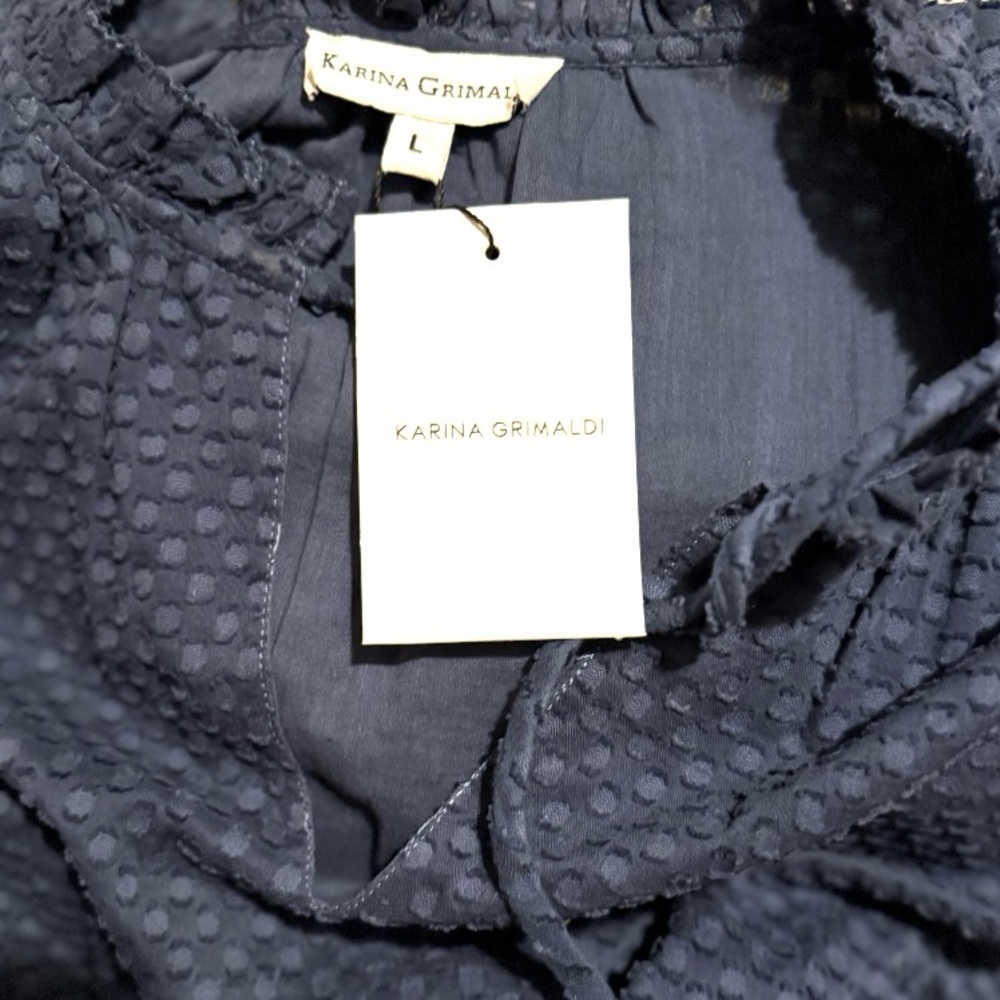 Karina Grimaldi Navy Blue Long Sleeve Maxi Dress - Picture 4 of 4